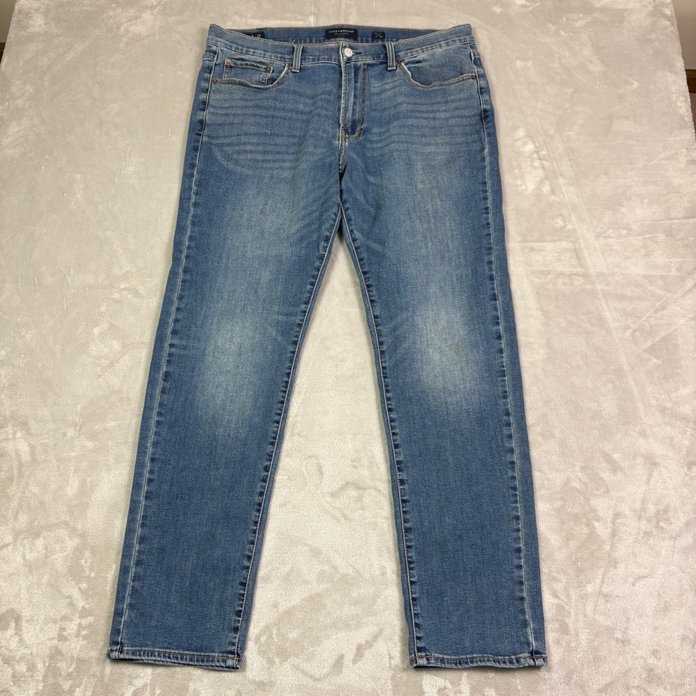 Lucky Brand 410 Jeans Mens 36x32 Blue Athletic Slim Stretch Denim Medium Wash